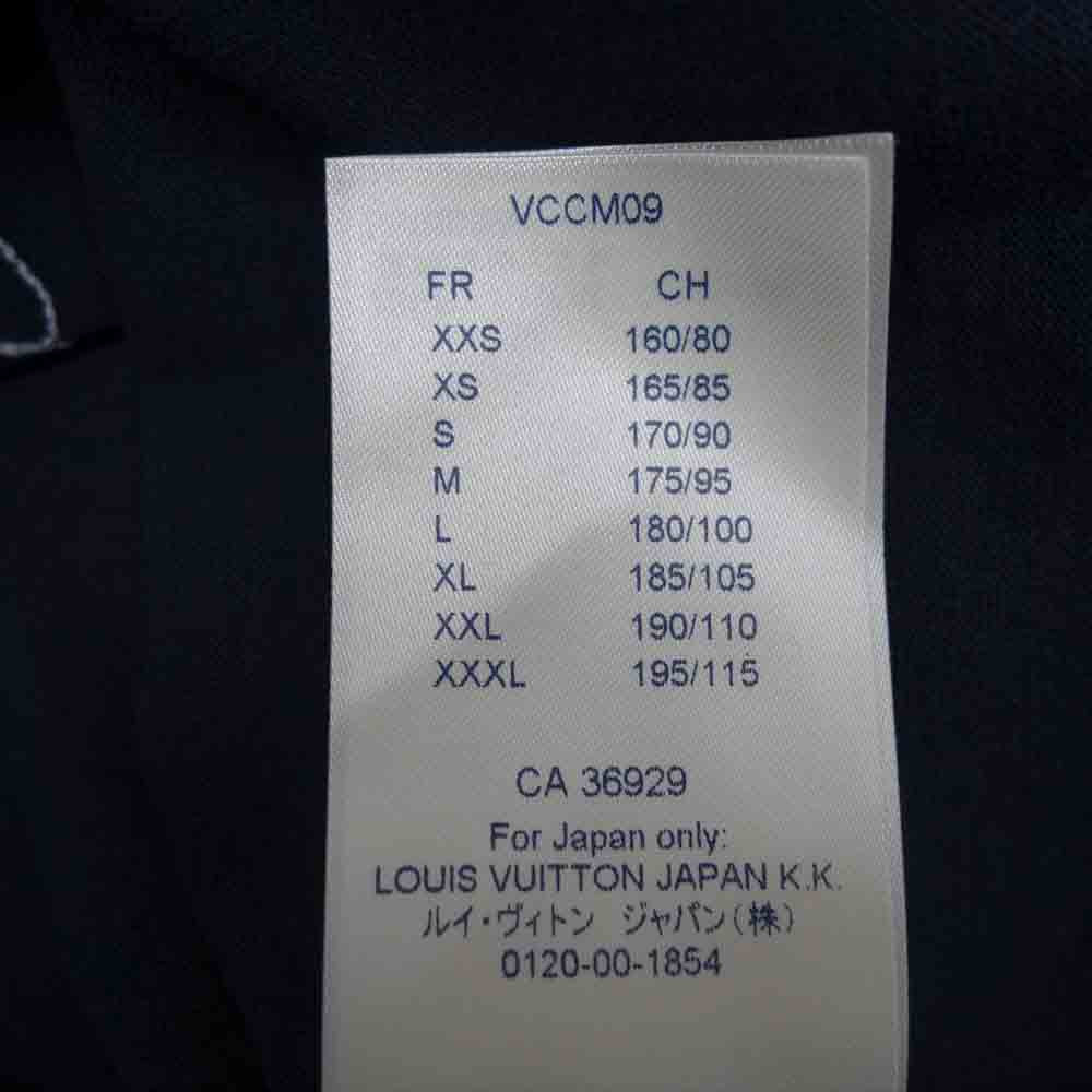 LOUIS VUITTON ルイ・ヴィトン 20AW 1A89VY 国内正規品 エンブロイダリー LVフラワー ステッチ 半袖 Tシャツ ネイビー系 M【中古】