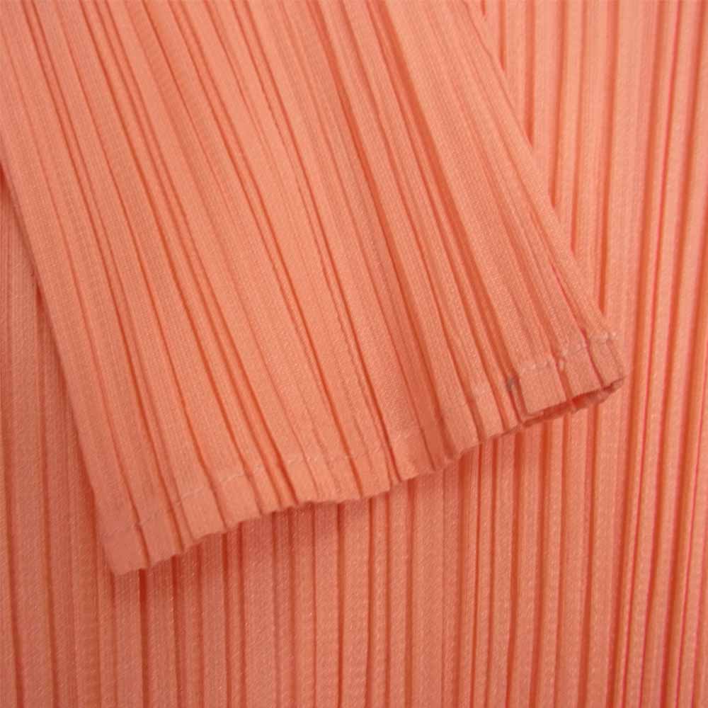PLEATS PLEASE プリーツプリーズ イッセイミヤケ ISSEY MIYAKE イッセイミヤケ PP41-JK604 プリーツ加工 ハイネック カットソー サーモンピンク ピンク系 M【美品】【中古】