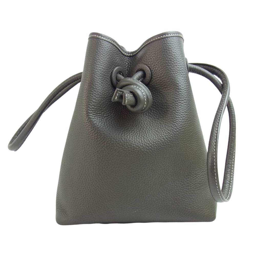 VASIC BOND MINI ハンドバッグ レザー グレー Fc6 VASIC ヴァジック