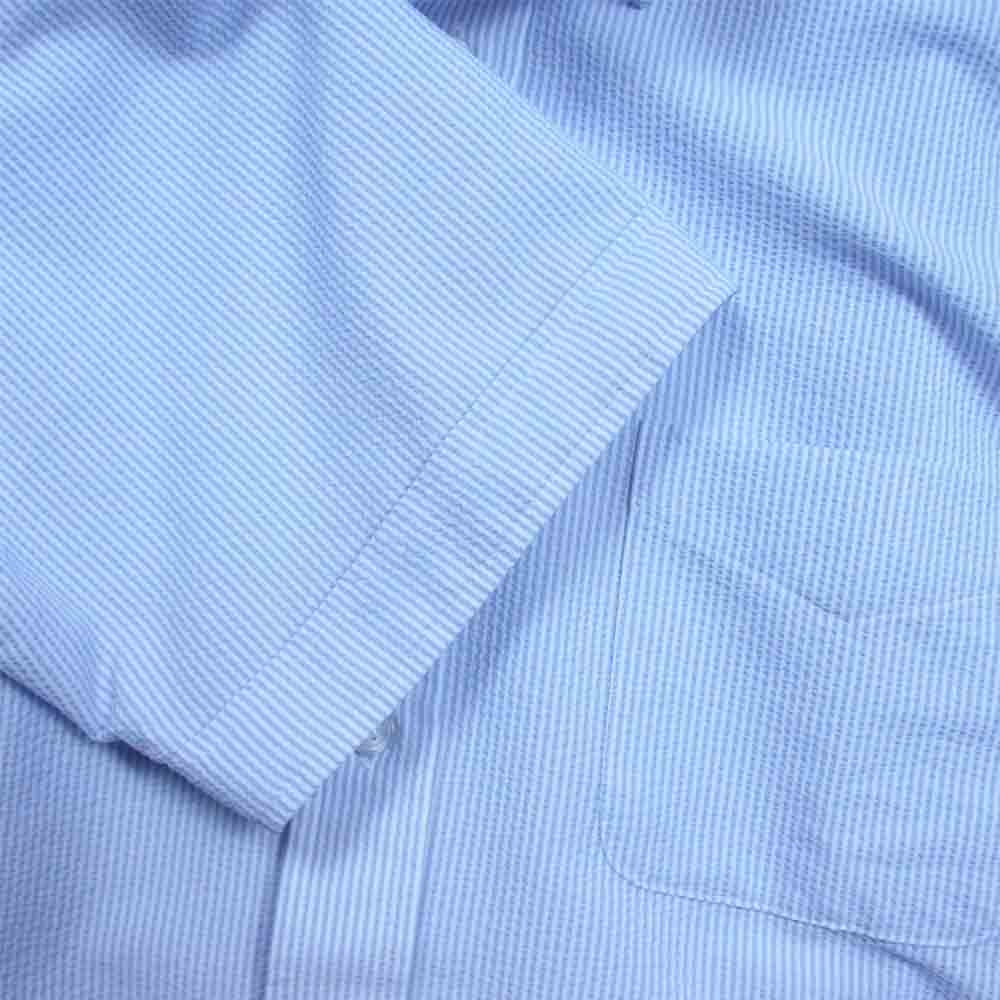 MACKINTOSH PHILOSOPHY マッキントッシュフィロソフィー TROTTER シアサッカー ボタン シャツ ライトブルー系 38【中古】