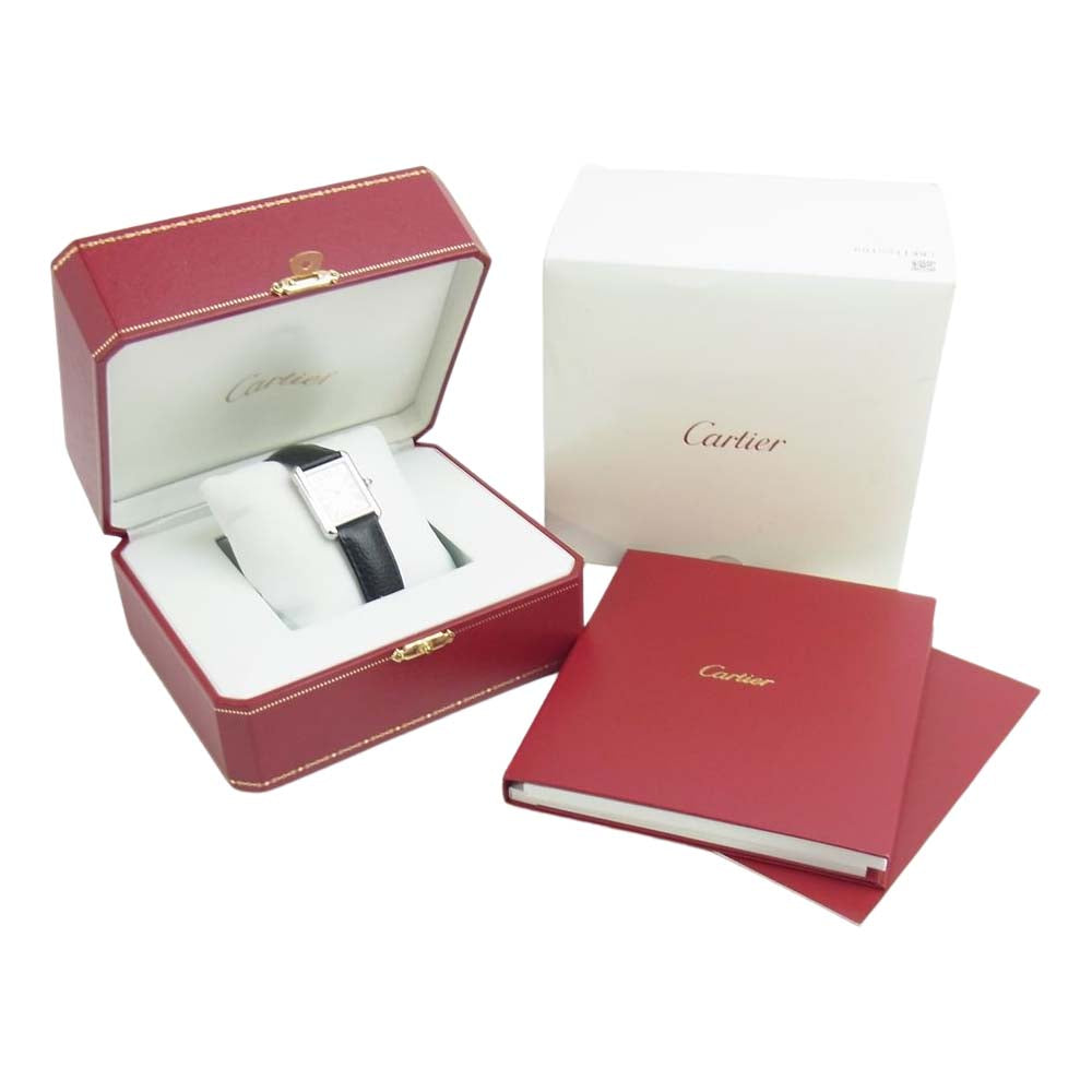 CARTIER カルティエ タンクソロ SM 3170 787504WX シルバー文字盤 ブラック系 表記無し【中古】