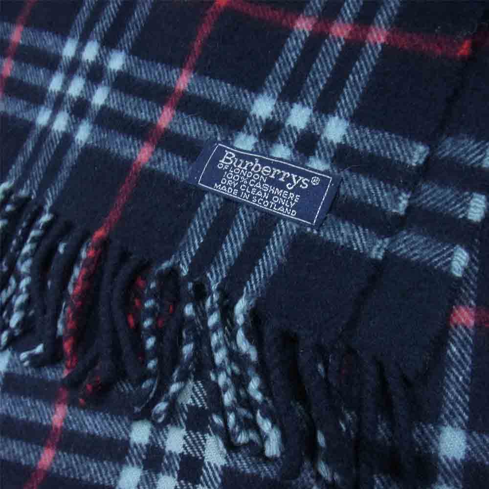 BURBERRY バーバリー ノバチェック カシミヤ マフラー ブラック系【中古】