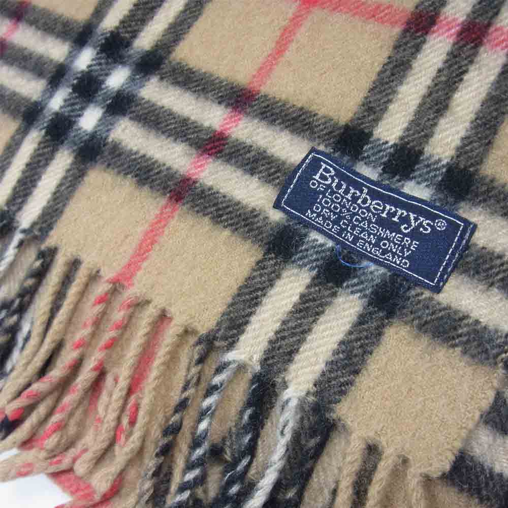 BURBERRY バーバリー ノバチェック カシミヤ マフラー ベージュ系【中古】