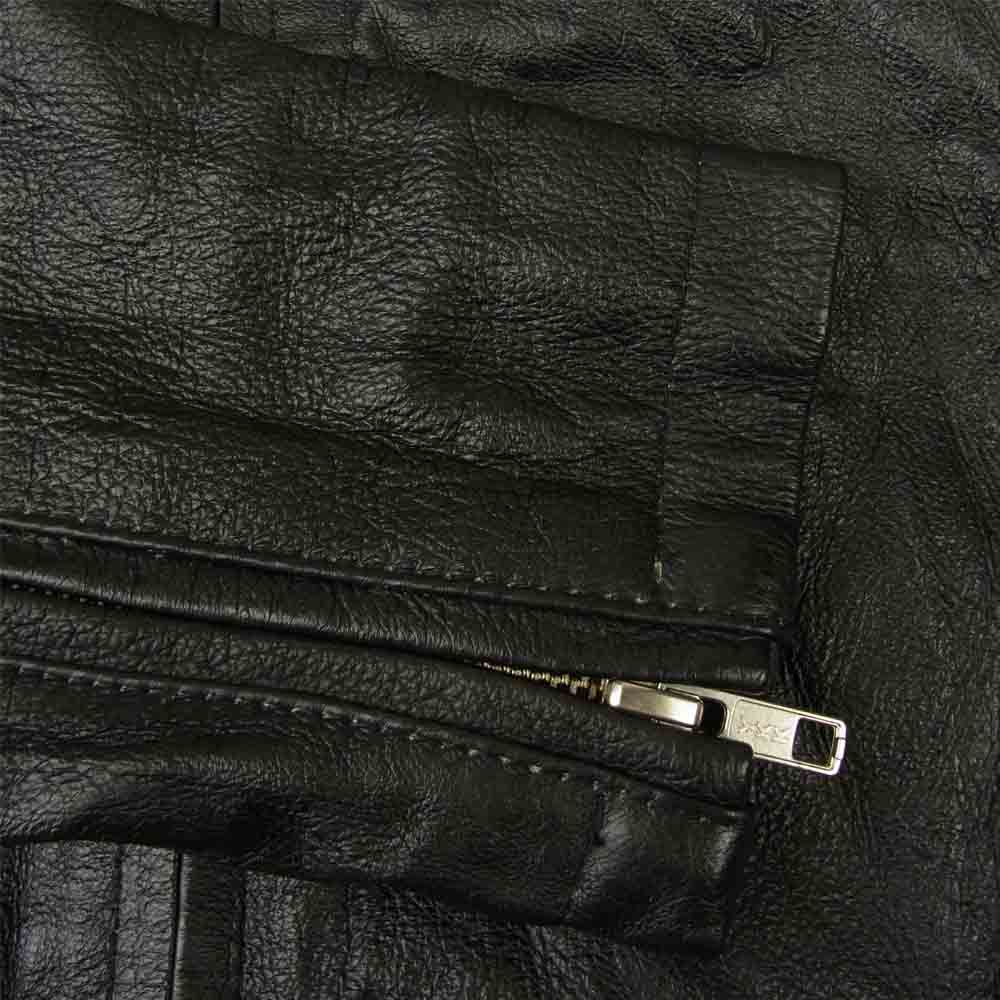 URBAN RESEARCH アーバンリサーチ WH73-17M006 豚革 シングル ピッグ レザー ライダース ジャケット ブラック系 38【中古】
