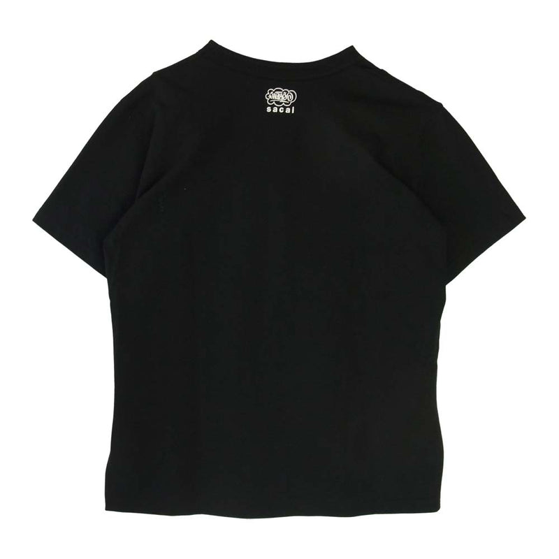 Sacai サカイ 21AW 21-0303S Eric Haze T-Shirt One Kind Word プリント 半袖 Tシャツ ブラック系  2【中古】