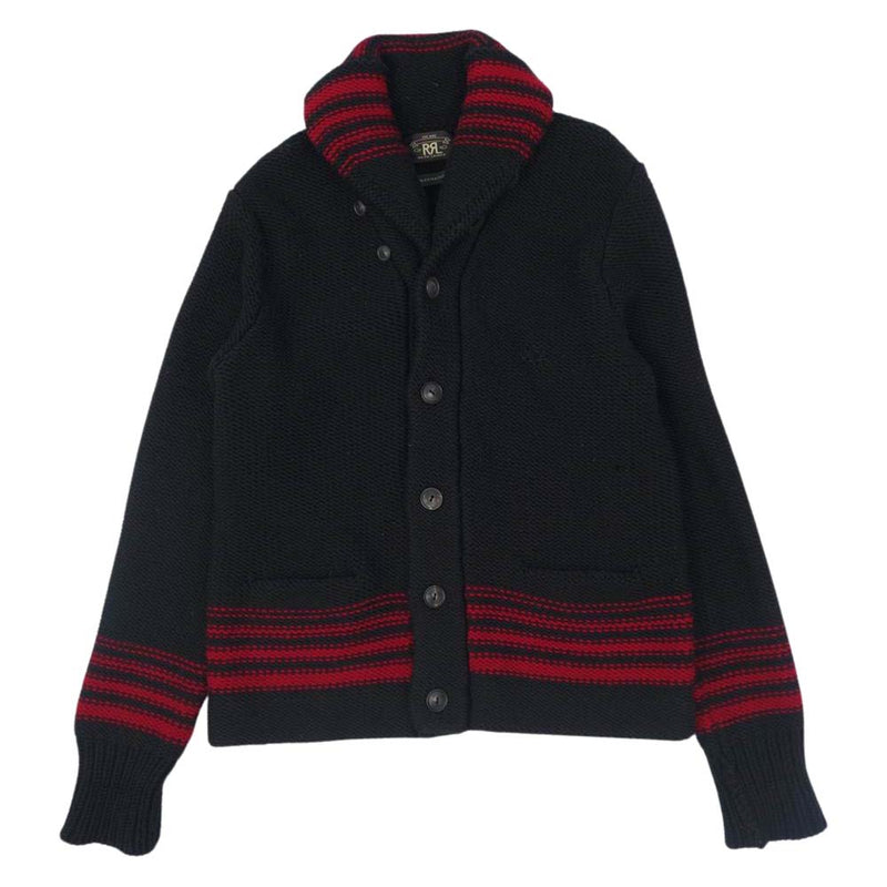 RRL ダブルアールエル ショールカラー ウール カーディガン ブラック系