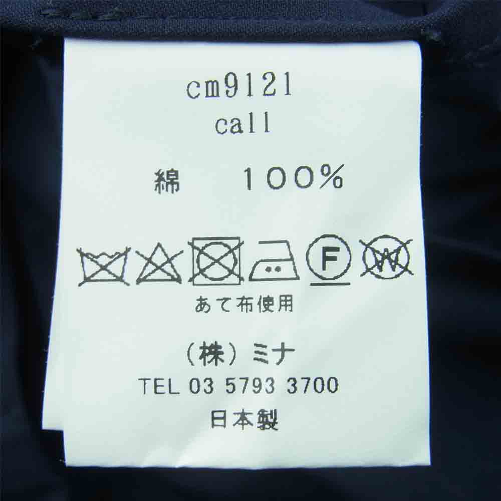 mina perhonen ミナペルホネン cm9121 call エコバッグ コットン 日本製 ネイビー系【極上美品】【中古】