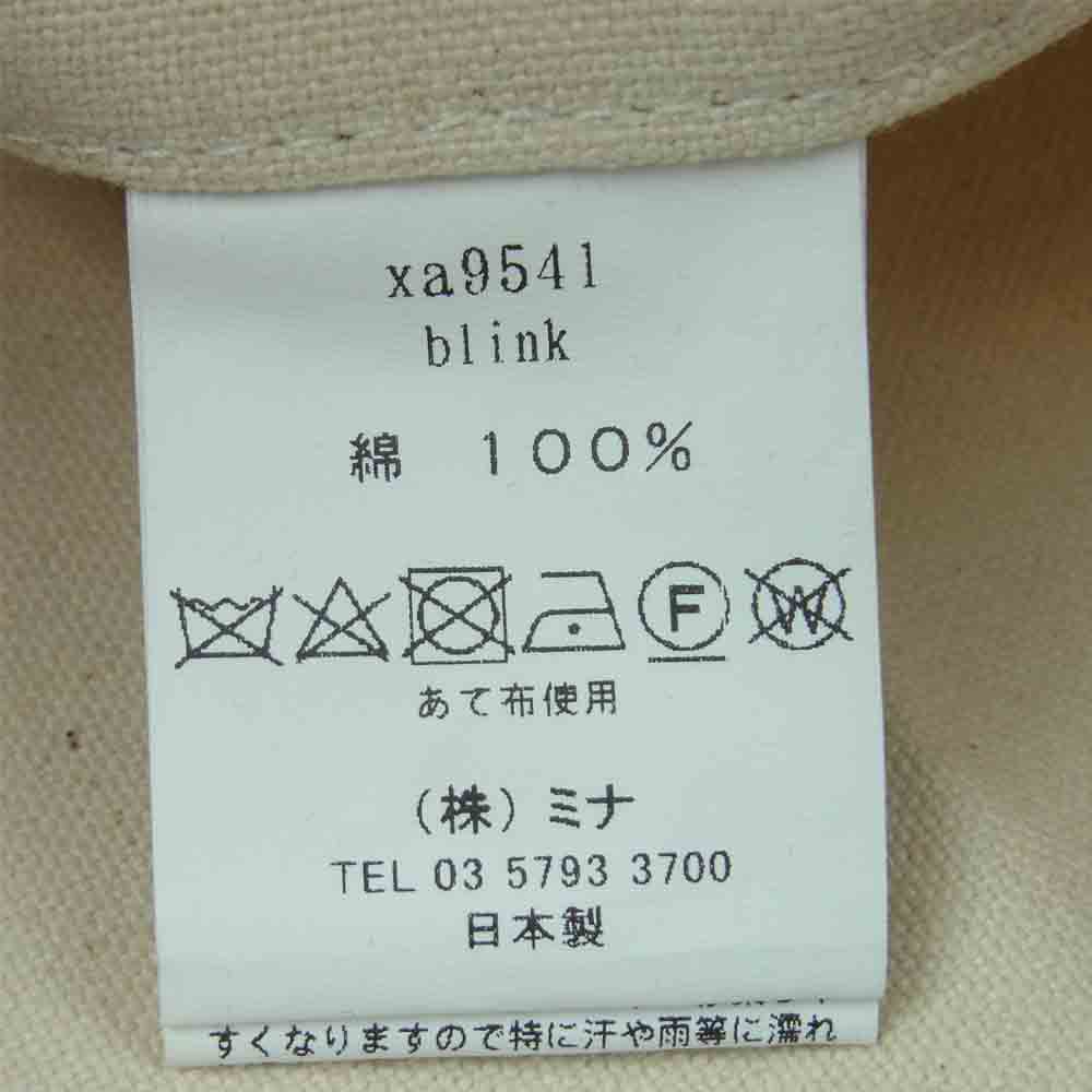 mina perhonen ミナペルホネン xa6541 blink ハンド トート バッグ コットン 日本製 ブラック系 オフホワイト系【極上美品】【中古】