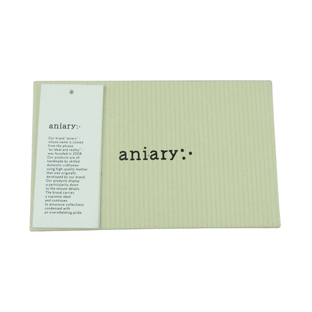 aniary アニアリ 01-20005 アンティーク レザー L字型ファスナー キーケース ダークネイビー系【中古】