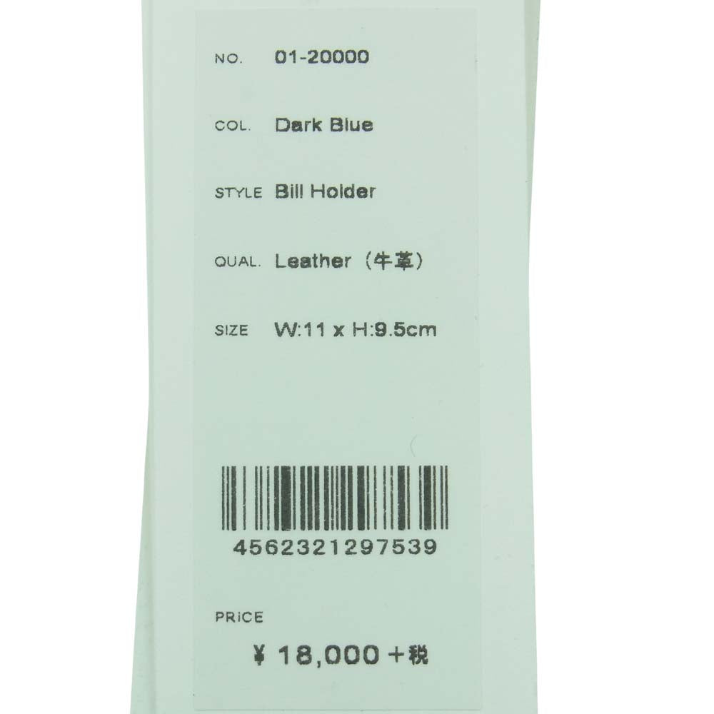 aniary アニアリ 01-20000 アンティーク レザー 二つ折り 財布 ウォレット 牛革 ダークネイビー系【中古】