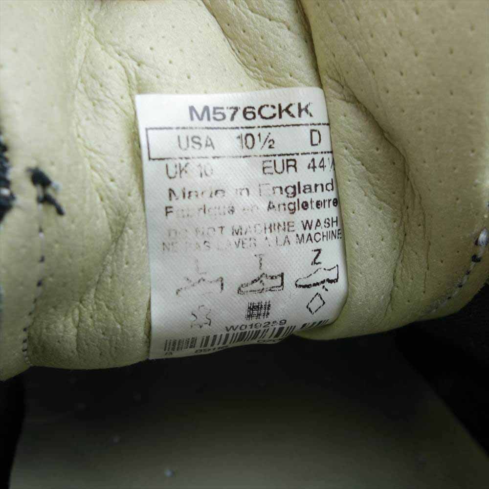 NEW BALANCE ニューバランス M576CKK 英国製 ローカット スニーカー ブラック系 USA 10.5【中古】