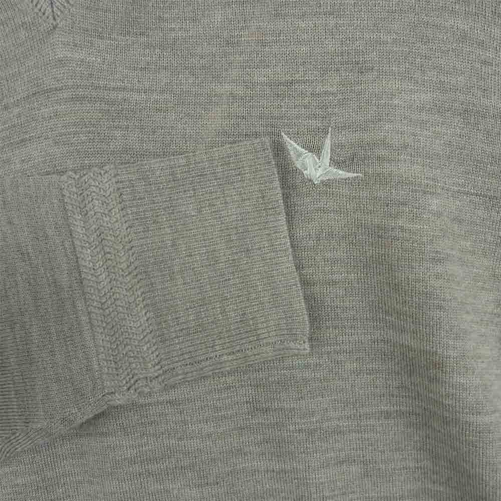 1piu1uguale3 ウノピュウノウグァーレトレ MRK213 CAS017 NARROW V-NECK カシミヤ混 Vネック ニット セーター グレージュ系 Ⅳ【美品】【中古】