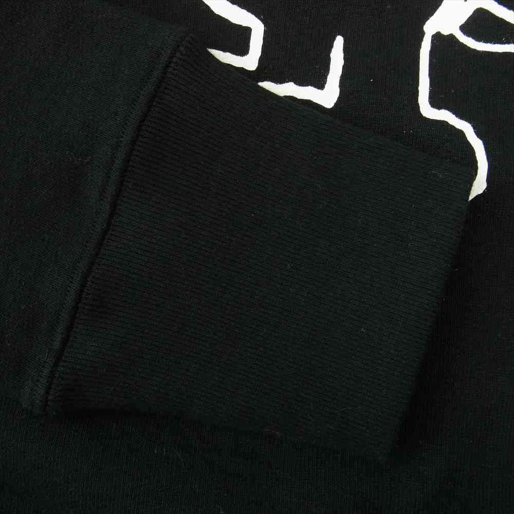 1piu1uguale3 ウノピュウノウグァーレトレ MRB485 COT315 x PEANUTS ピーナッツ PULLOVER CREW NECK スヌーピー プルオーバー クルーネック パーカー ブラック系 4【美品】【中古】