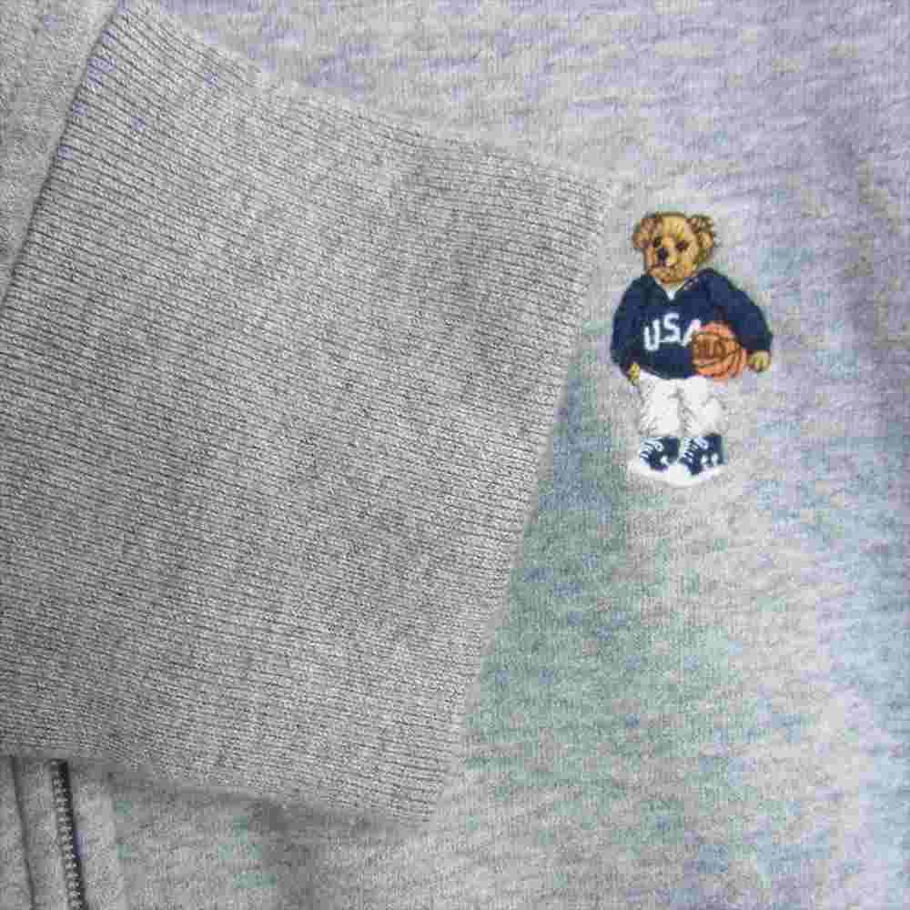 POLO RALPH LAUREN ポロ・ラルフローレン 国内正規品 POLO BEAR Zip Parka ポロベアー スウェット ジップ パーカー グレー系 M【中古】