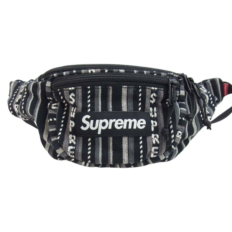 supreme  stripe waist bag