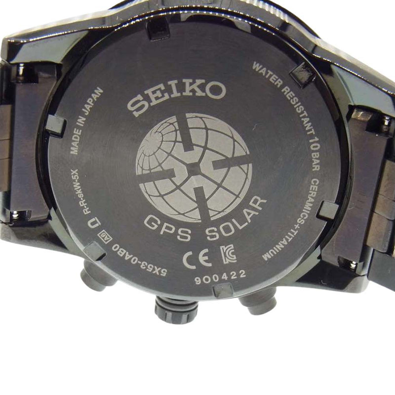 【108742】SEIKO セイコー  SBXC037/5X53-0AB0 アストロン5Ｘシリーズ ブラックダイヤル TI/CE ソーラー 保証書 純正ボックス 腕時計 時計 WATCH メンズ 男性 男 紳士 【未使用品】