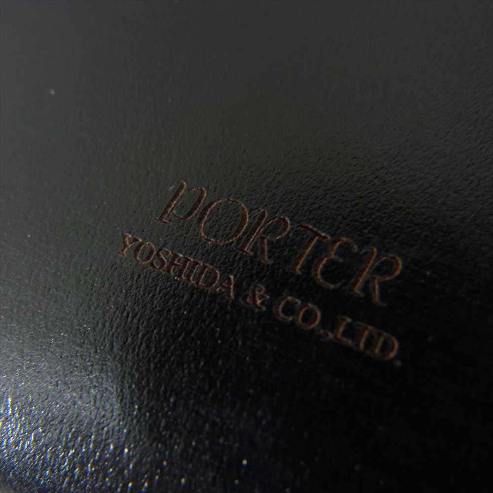 PORTER ポーター 187-01349 FILM WALLET ガラス加工 牛ショルダーレザー ミニウォレット 財布 ブラック系【中古】