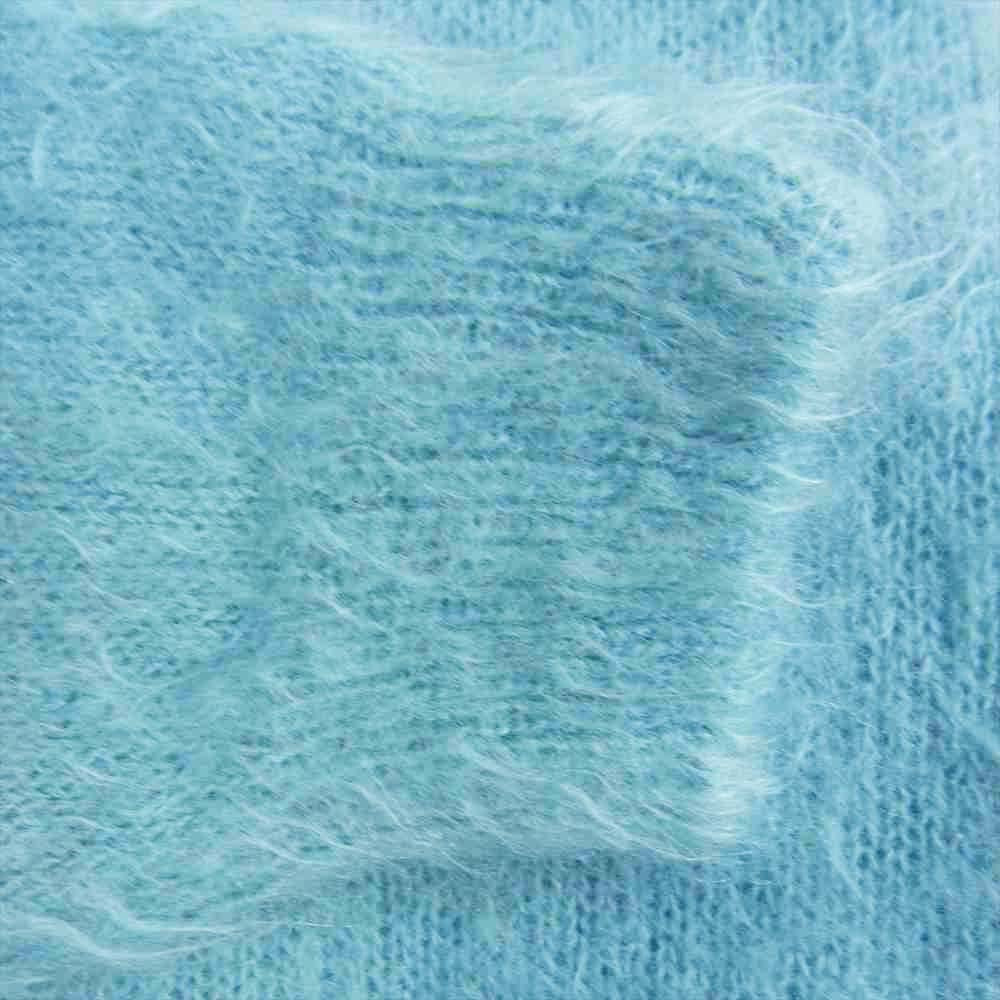 AURALEE オーラリー 21AW A21AP01KM BRUSHED SUPER KID MOHAIR KNIT P/O モヘア ニット ターコイズ ライトブルー系 3【美品】【中古】