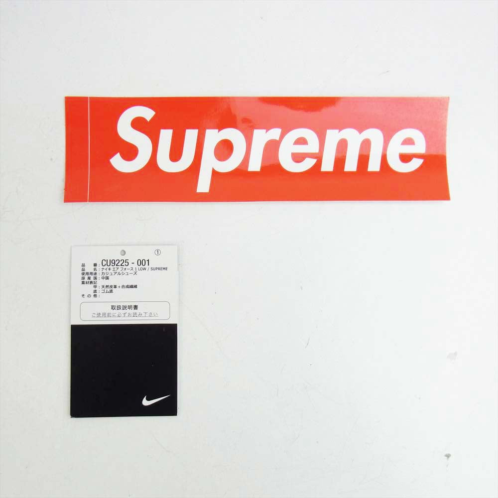 Supreme シュプリーム CU9225-001 NIKE AIR FORCE 1 LOW BLACK ナイキ エア フォースワン ブラック 9.5【中古】
