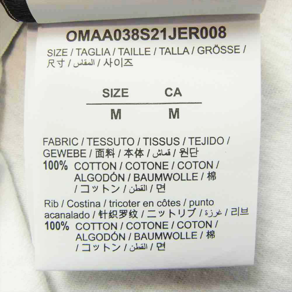 OFF-WHITE オフホワイト 21SS OMAA038S21JER0080110 TECH MARKER SHORT SLEEVE OVER TEE プリント オーバーサイズ Tシャツ ホワイト系 M【新古品】【未使用】【中古】