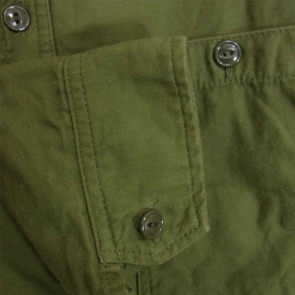 SASAFRAS ササフラス FEEL SUN HALF フィール サン ハーフ シャツ ジャケット カーキ系 S【美品】【中古】