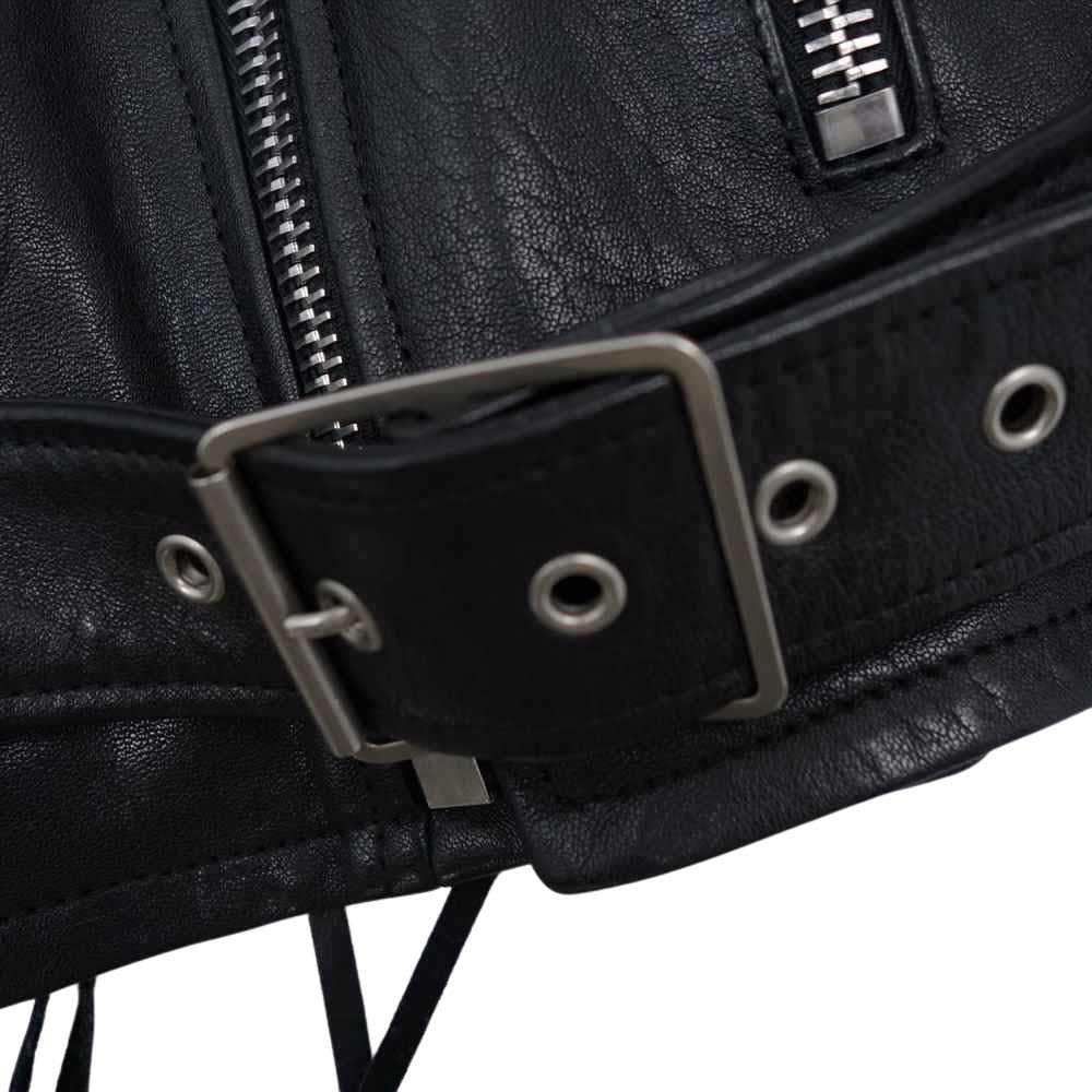 SAINT LAURENT サンローラン エディ期 16SS 国内正規品 397292 Y5YC1 L17 クラシック モーターサイクル レザー ダブルライダース ジャケット ブラック系 48【中古】