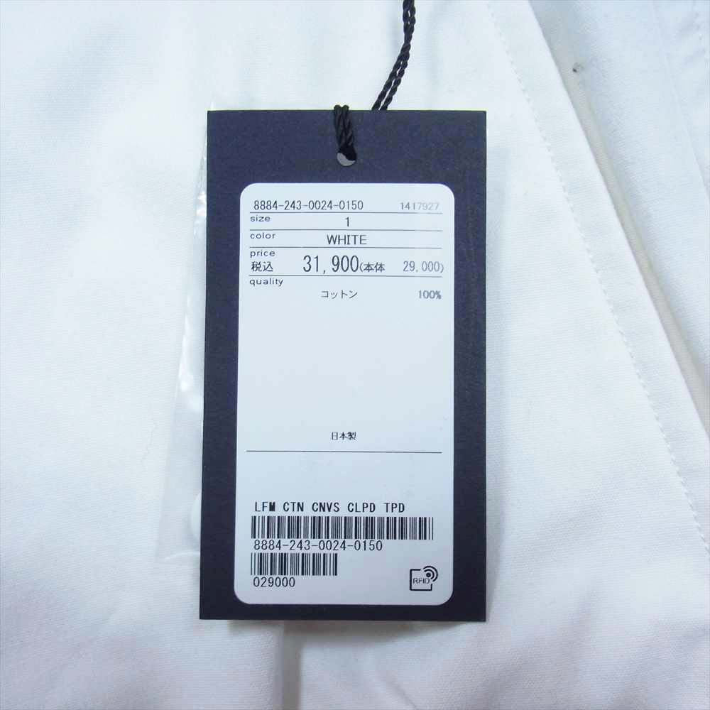 ロエフ Made in Japan LFM CTN CNVS CLPD TPD コットン クロップド パンツ ホワイト系 1【新古品】【未使用】【中古】