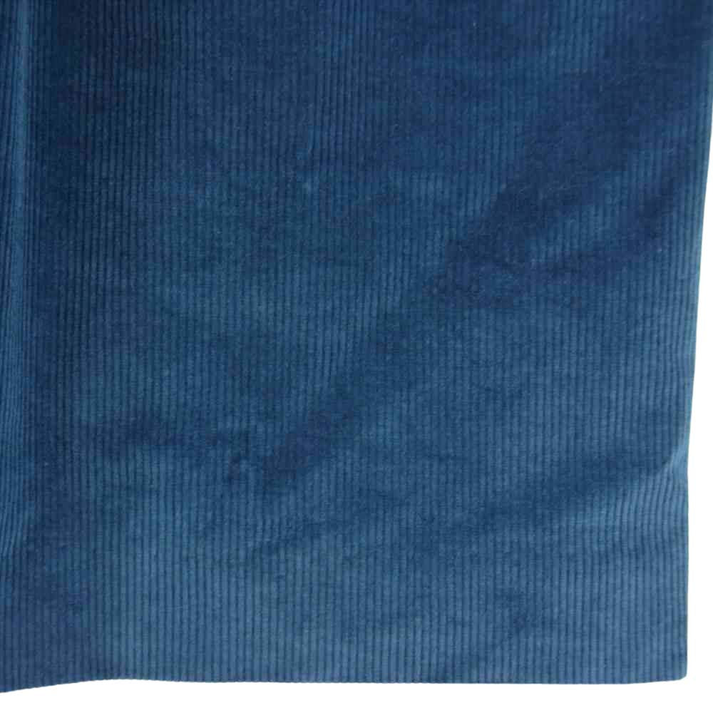 INCOTEX インコテックス フロントスリット コーデュロイ タイト スカート ブルー系 40【中古】