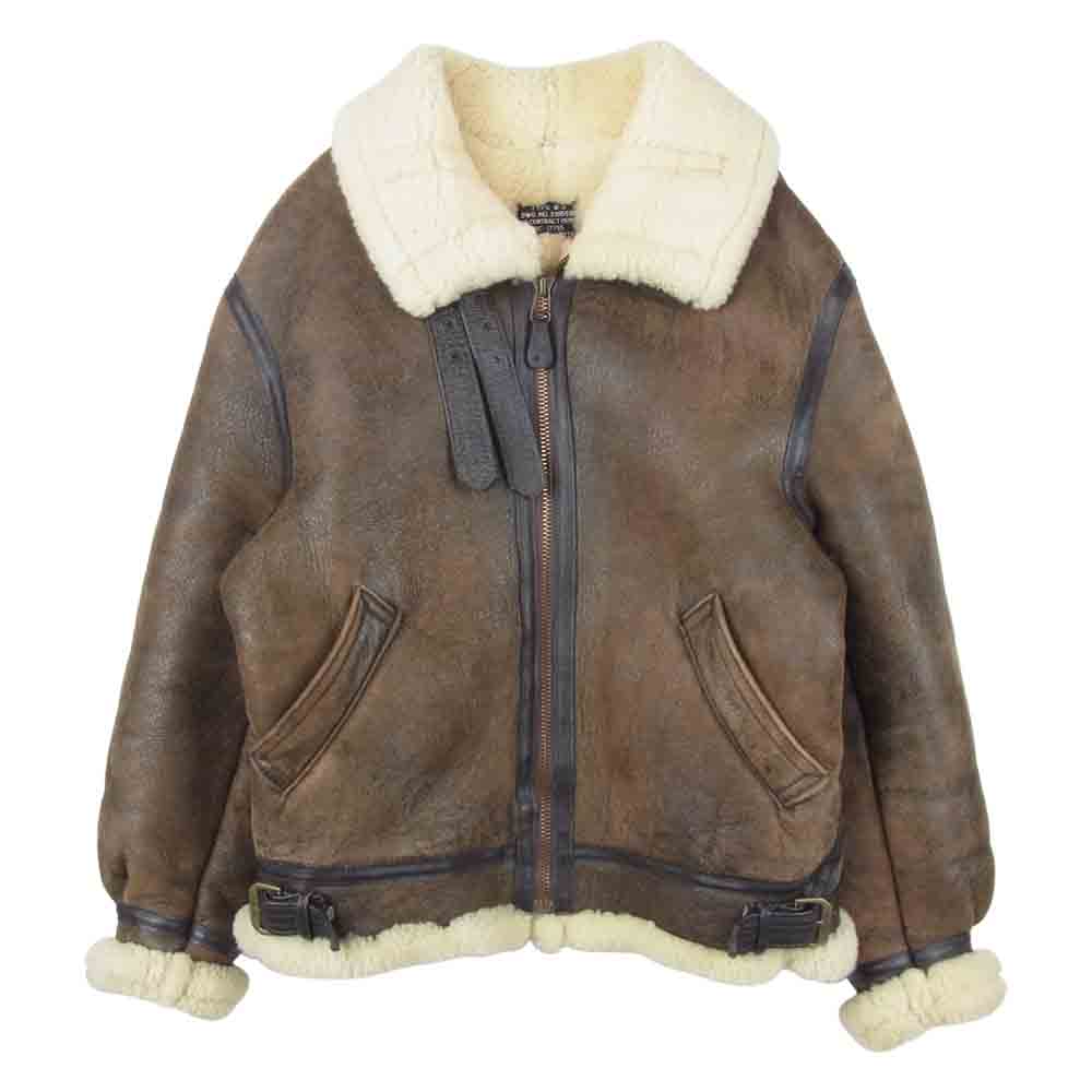 toshi 　AVIREX B-3 33H5595 シープスキン 36 AVIREX アヴィレックス 33H5595 B-3 シープスキン レザー 裏ボア