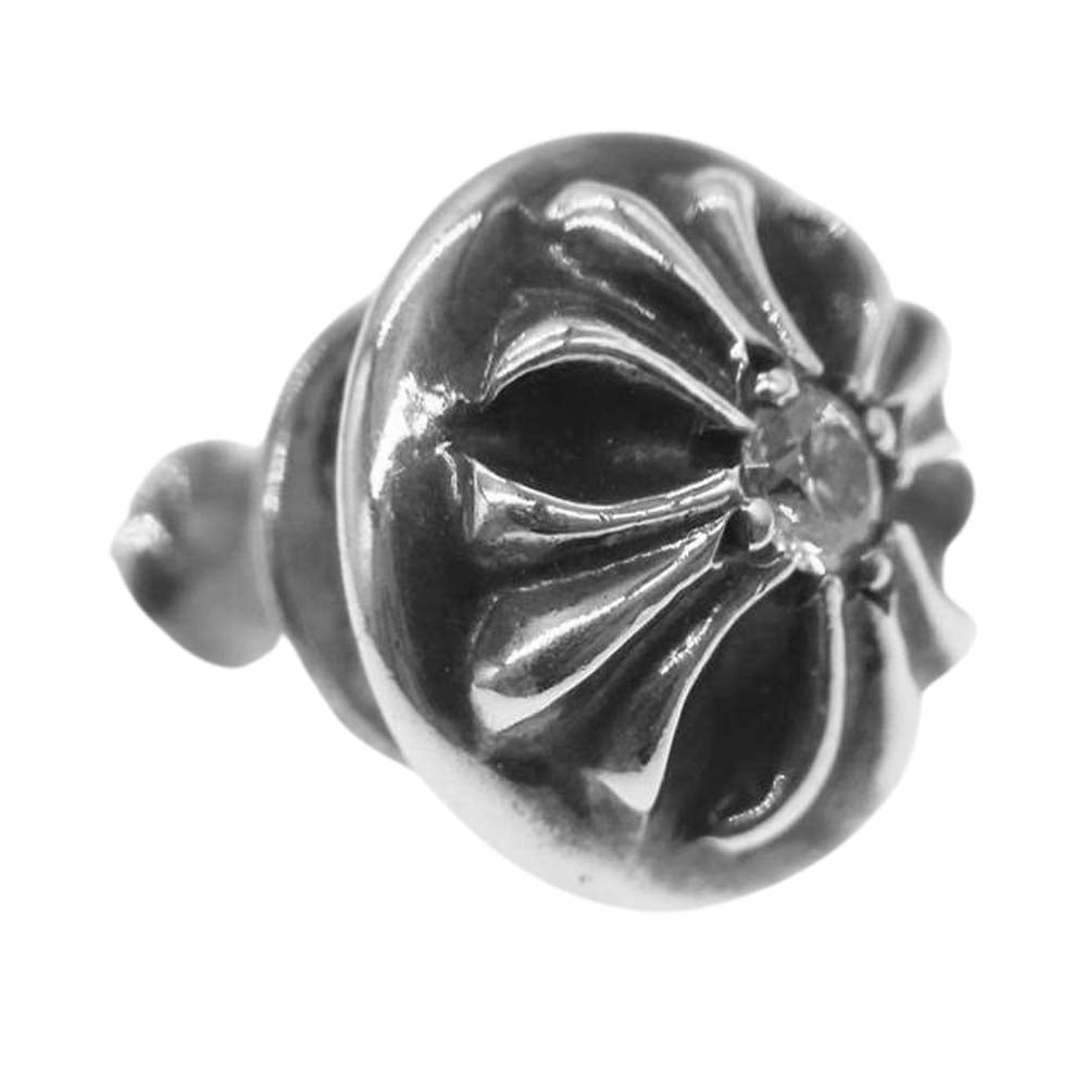 CHROME HEARTS クロムハーツ(原本無) クロスボール スタッド ピアス 1ダイヤ シルバー系【中古】