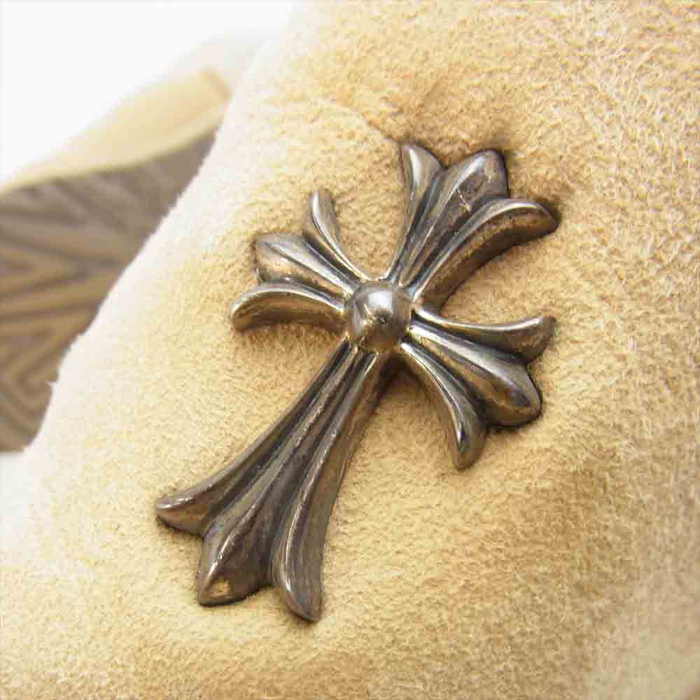 CHROME HEARTS クロムハーツ(原本無) UGG アグ スモール CHクロス ムートン レザー ブーツ ベージュ系 表記無し【中古】