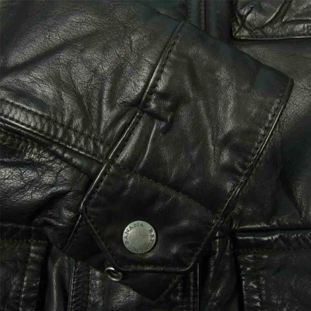 バナナリパブリック 牛革 レザー モーターサイクル ジャケット ブラウン系 M【中古】