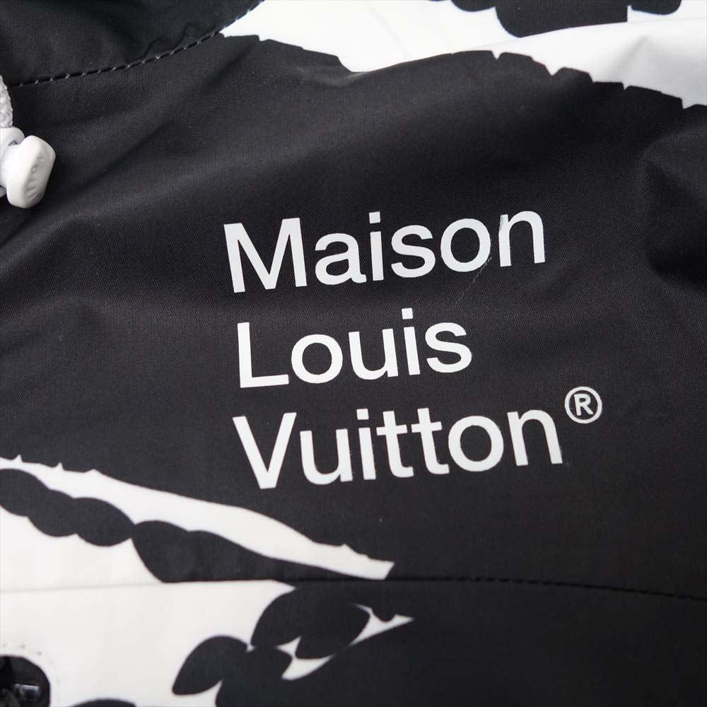 LOUIS VUITTON ルイ・ヴィトン 1A98AR 国内正規品 ボンデッド グラフィック シェル ジャケット ホワイト系 ブラック系 52【美品】【中古】