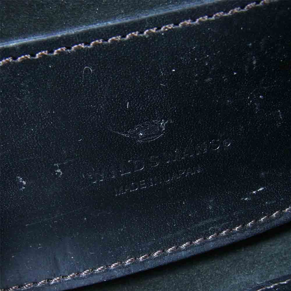WILDSWANS ワイルドスワンズ サドルプルアップ ラウンドファスナー レザー ミニ ケース ブラック系【中古】