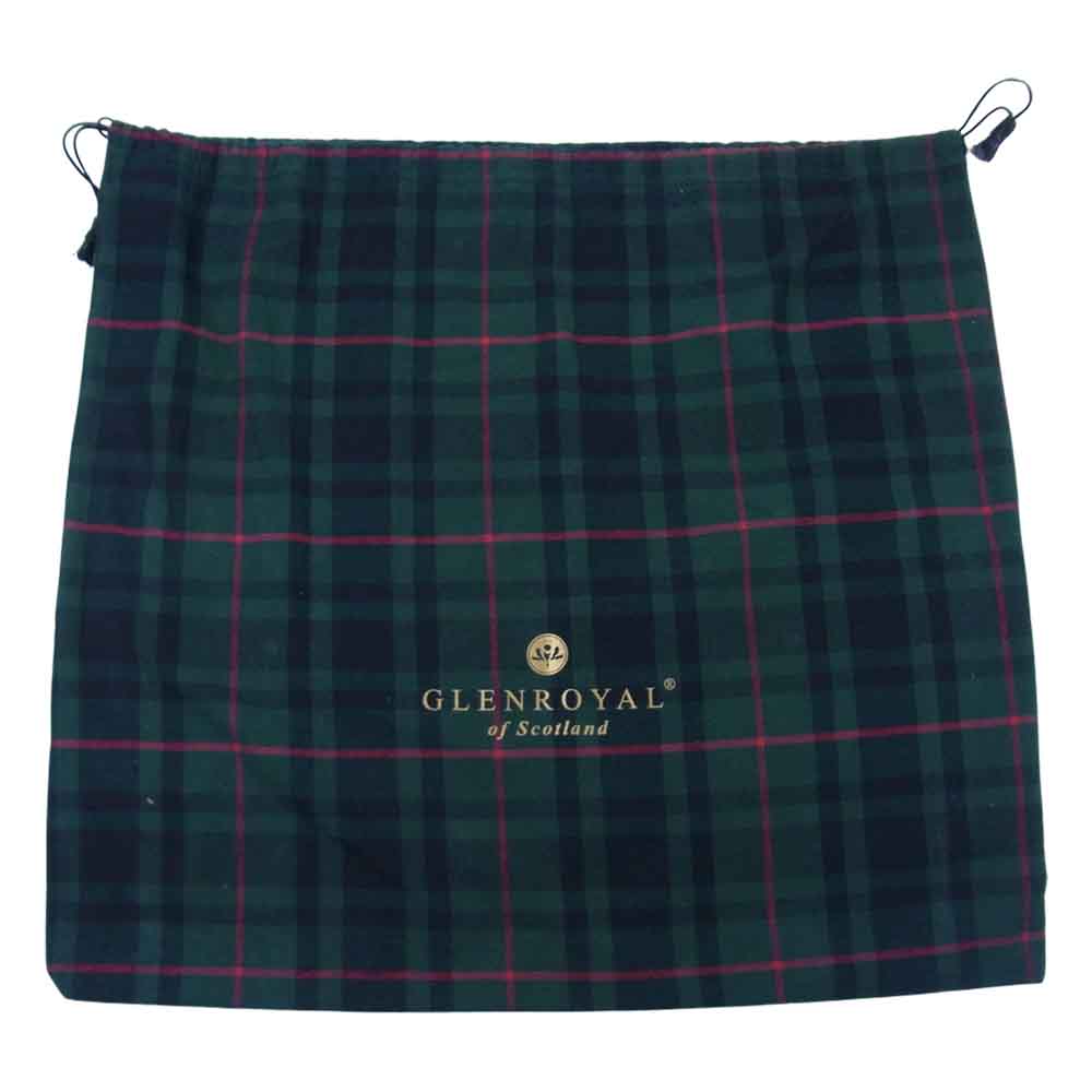 GLENROYAL グレンロイヤル プッシュロック フラップ ダレス レザー ブリーフケース ダークブラウン系【中古】