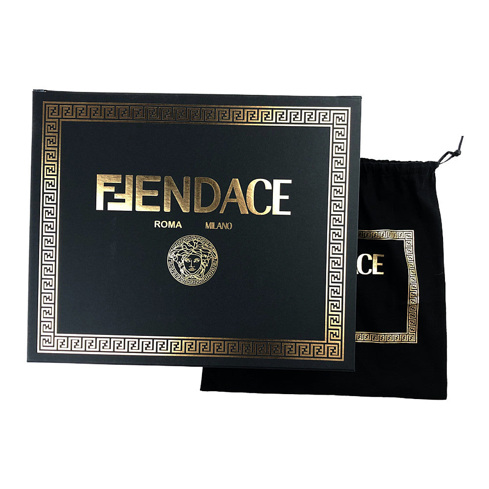 FENDI フェンディ VERSACE Fendace ゴールド バロック ベルト バッグ ブラウン系【極上美品】【中古】