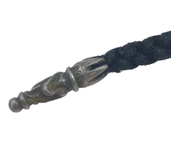 CHROME HEARTS クロムハーツ(原本無) LEATHER BRAID レザー ブレード ブラック系【中古】