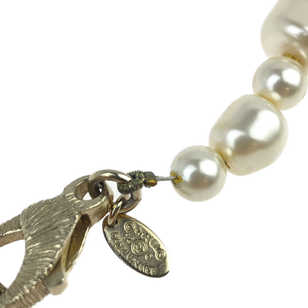 CHANEL シャネル 12C パール ココマーク ネックレス ホワイト系【中古】