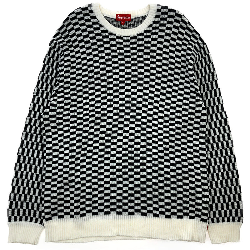 シュプリーム 20SS Back Logo Sweater Checker M