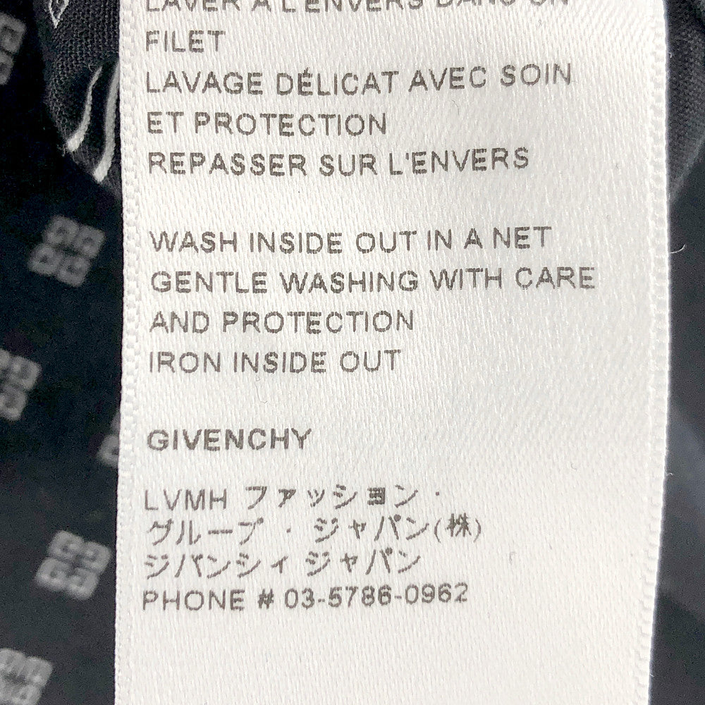 GIVENCHY ジバンシィ BM60RK13ZL Bandana Print Zip Shirt バンダナ プリント ジップ シャツ ブラック系 柄 39【極上美品】【中古】