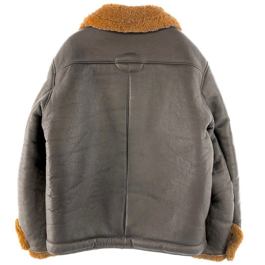 LYNCH SILVERSMITH リンチシルバースミス SHEEP SKIN RANCH JACKET シープスキン ランチジャケット 925鹿角ボタン 925スタッズ 925スナップ リアルムートンレザー ジャケット ブラウン系【中古】