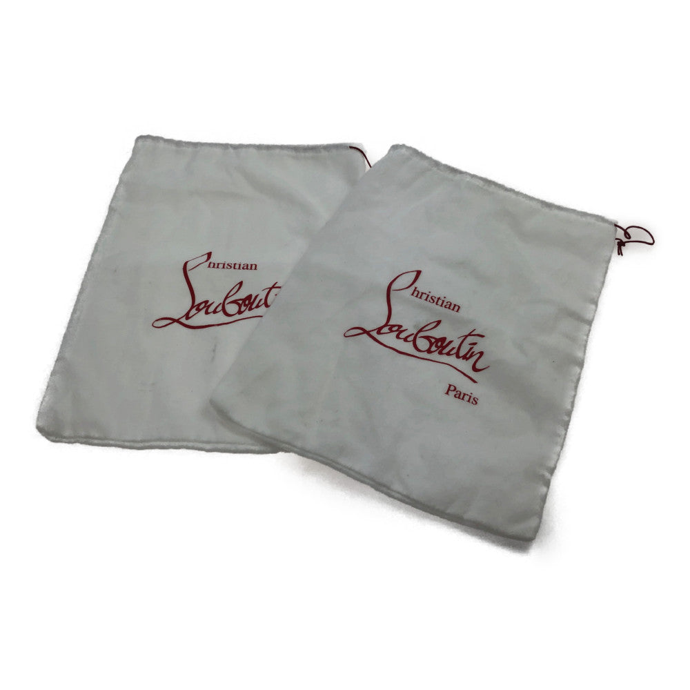 Christian Louboutin クリスチャンルブタン SEAVASTE 2 FLAT スパイク スタッズ レザー スニーカー ブラック系 40 1/2【中古】