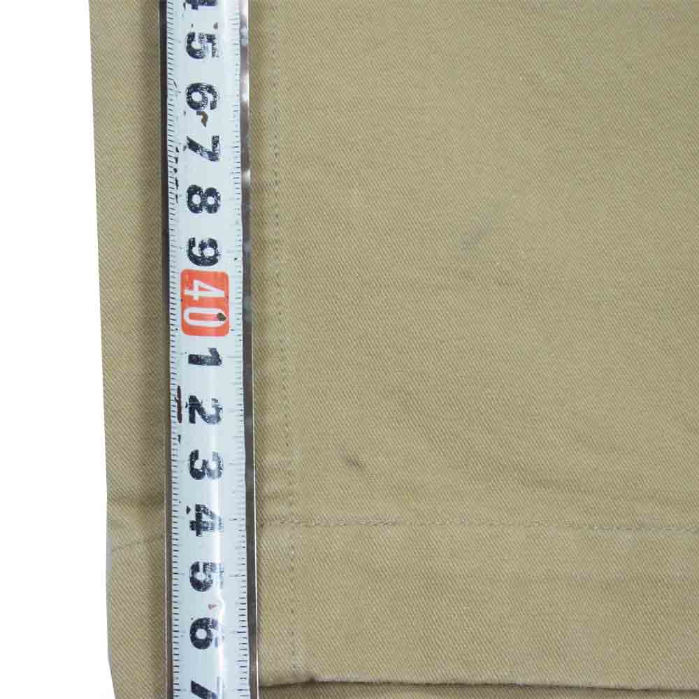 フランネル 2タック チノ トラウザーパンツ 日本製 ベージュ系 1【中古】