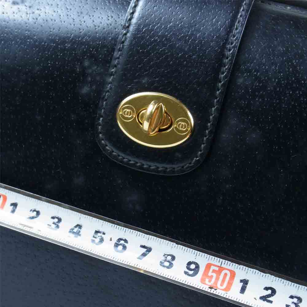 GUCCI グッチ オールド バンブー ダレスバッグ ハンド バッグ イタリア製 ブラック系【中古】