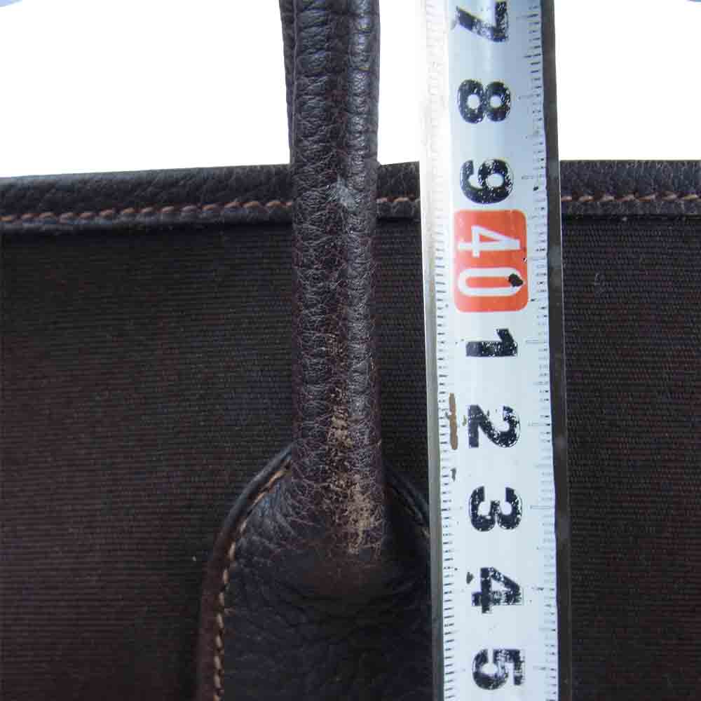 HERMES エルメス ガーデンパーティPM □H刻印 トート バッグ ダークブラウン系【中古】