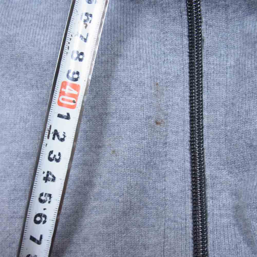 Herno ヘルノ Resort 国内正規品 MC010UR リゾート ナイロン切替 カシミヤ混 ハイブリッド ジップ ニット ジャージ フーディ グレー系 50【中古】
