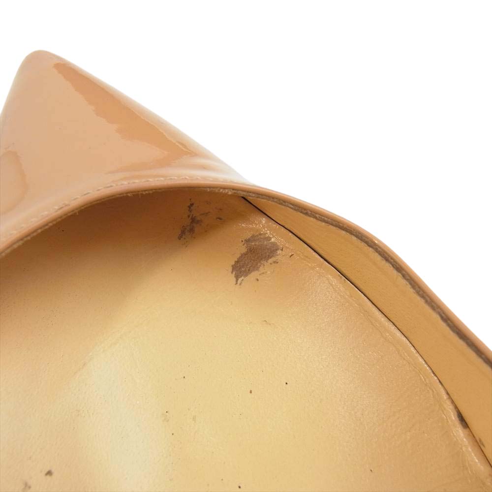 Christian Louboutin クリスチャンルブタン エナメル ハイヒール パンプス シューズ ベージュ ベージュ系 37【中古】