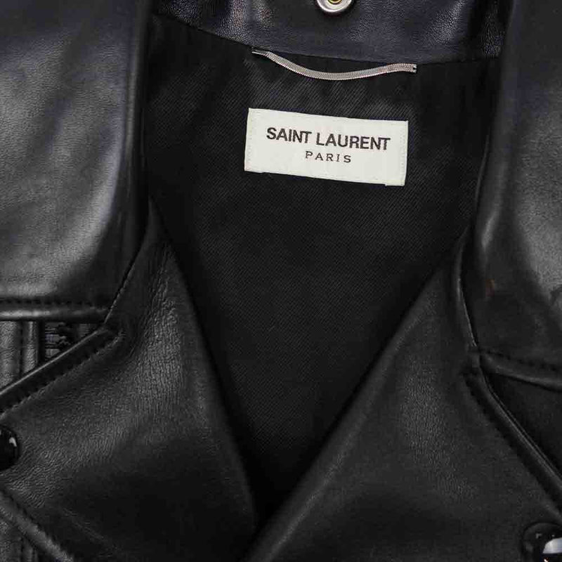 美品 正規品 saint laurent サンローラン ライダースジャケット
