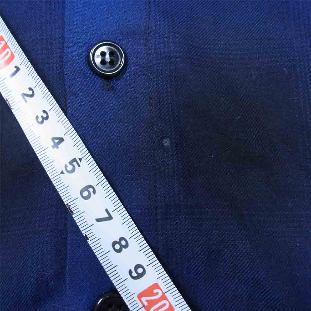 CRIMIE クライミー C1H5-SH06 CHECK WORK SHIRT オンブレ チェック ワーク シャツ ネイビー系 S【中古】