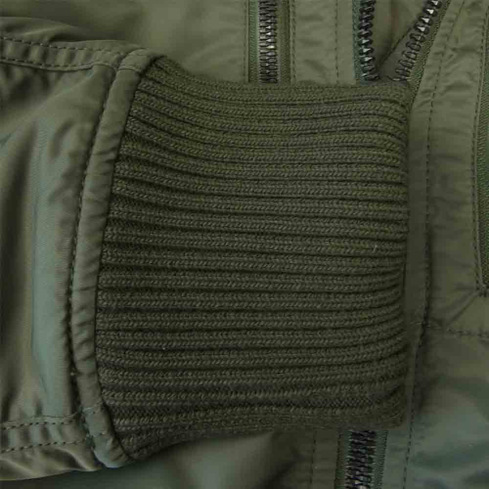 ALPHA アルファ TA1396 HOODED RIB JACKET フーデッド リブ ジャケット カーキ系 L【中古】